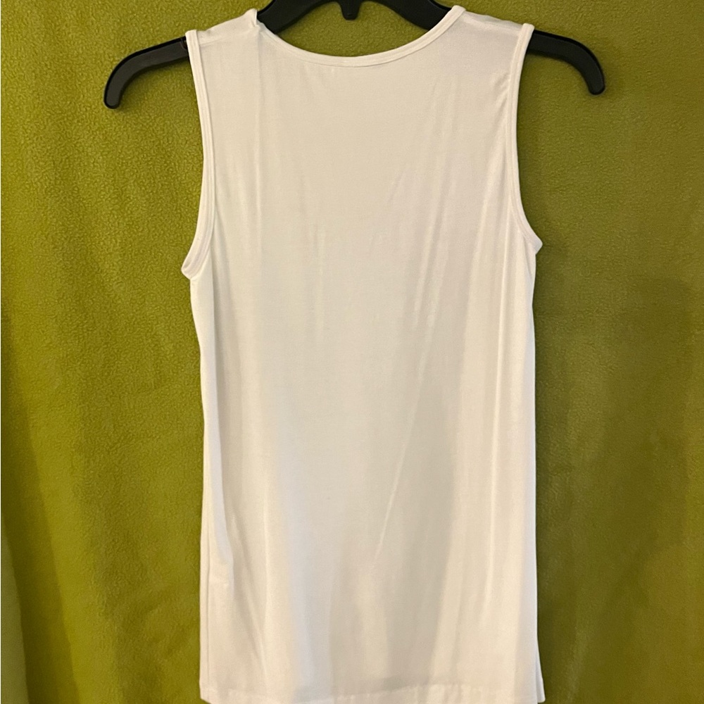 White Sleeveless Maternity T - Small - Picture 2 of 7
